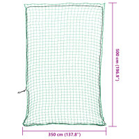 vidaXL Anh&auml;ngernetz mit Gummiseil Gr&uuml;n 5x3,5 m PP