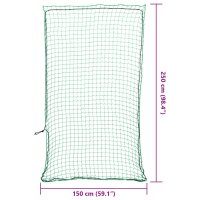 vidaXL Anh&auml;ngernetz mit Gummiseil Gr&uuml;n 2,5x1,5 m PP