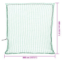 vidaXL Anh&auml;ngernetz mit Gummiseil Gr&uuml;n 4x4 m PP