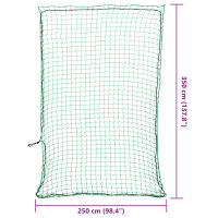 vidaXL Anh&auml;ngernetz mit Gummiseil Gr&uuml;n 3,5x2,5 m PP