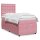 vidaXL Boxspringbett mit Matratze Rosa 100x200 cm Samt