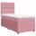 vidaXL Boxspringbett mit Matratze Rosa 100x200 cm Samt