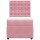 vidaXL Boxspringbett mit Matratze Rosa 100x200 cm Samt