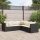 vidaXL 5-tlg. Garten-Lounge-Set mit Kissen Schwarz Poly Rattan