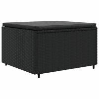 vidaXL 6-tlg. Garten-Lounge-Set mit Kissen Schwarz Poly Rattan