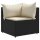 vidaXL 9-tlg. Garten-Lounge-Set mit Kissen Schwarz Poly Rattan