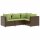 vidaXL 4-tlg. Garten-Lounge-Set mit Kissen Braun Poly Rattan