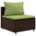 vidaXL 4-tlg. Garten-Lounge-Set mit Kissen Braun Poly Rattan