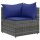 vidaXL 6-tlg. Garten-Lounge-Set mit Kissen Grau Poly Rattan