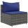 vidaXL 8-tlg. Garten-Lounge-Set mit Kissen Grau Poly Rattan