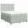 vidaXL Boxspringbett mit Matratze Hellgrau 140x190 cm Samt