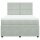 vidaXL Boxspringbett mit Matratze Hellgrau 140x190 cm Samt