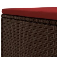 vidaXL 6-tlg. Garten-Lounge-Set mit Kissen Braun Poly Rattan