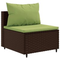 vidaXL 9-tlg. Garten-Lounge-Set mit Kissen Braun Poly Rattan