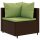 vidaXL 9-tlg. Garten-Lounge-Set mit Kissen Braun Poly Rattan