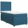 vidaXL Boxspringbett mit Matratze Dunkelblau 80x200 cm Samt