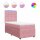 vidaXL Boxspringbett mit Matratze Rosa 80x200 cm Samt