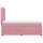 vidaXL Boxspringbett mit Matratze Rosa 80x200 cm Samt