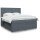 vidaXL Boxspringbett mit Matratze Dunkelgrau 200x200 cm Samt