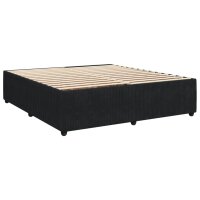 vidaXL Boxspringbett mit Matratze Schwarz 200x200 cm Samt