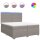 vidaXL Boxspringbett mit Matratze Taupe 200x200 cm Stoff