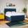 vidaXL Boxspringbett mit Matratze Blau 200x200 cm Stoff