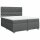 vidaXL Boxspringbett mit Matratze Dunkelgrau 200x200 cm Stoff