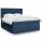 vidaXL Boxspringbett mit Matratze Blau 200x200 cm Stoff