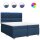 vidaXL Boxspringbett mit Matratze Blau 200x200 cm Stoff