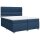 vidaXL Boxspringbett mit Matratze Blau 200x200 cm Stoff