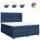 vidaXL Boxspringbett mit Matratze Blau 200x200 cm Stoff