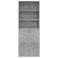 vidaXL Highboard Betongrau 70x42,5x185 cm Holzwerkstoff