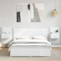 vidaXL Kopfteil mit Nachttischen Weiß 160 cm...