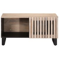 vidaXL Couchtisch Weiß 80x51x40 cm Massivholz Mango