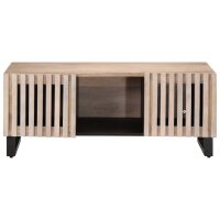 vidaXL Couchtisch Weiß 100x55x40 cm Massivholz Mango