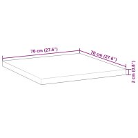 vidaXL Tischplatte Quadratisch 70x70x2 cm Massivholz Akazie