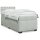 vidaXL Boxspringbett mit Matratze Hellgrau 90x190 cm Samt