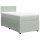 vidaXL Boxspringbett mit Matratze Hellgrau 90x200 cm Samt