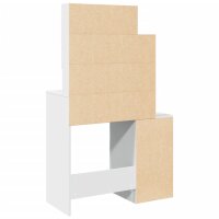 vidaXL Schminktisch mit Schrank Wei&szlig; 80x35x132 cm