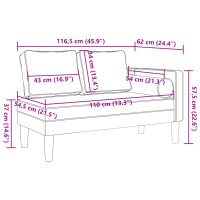 vidaXL Chaiselongue mit Kissen Weinrot Samt