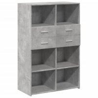 vidaXL Highboard Betongrau 80x42,5x124 cm Holzwerkstoff