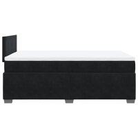 vidaXL Boxspringbett mit Matratze Schwarz 120x190 cm Samt