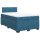 vidaXL Boxspringbett mit Matratze Dunkelblau 120x190 cm Samt