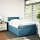 vidaXL Boxspringbett mit Matratze Dunkelblau 120x190 cm Samt