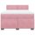 vidaXL Boxspringbett mit Matratze Rosa 140x190 cm Samt