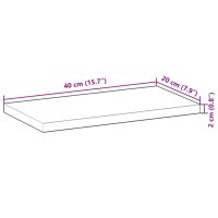 vidaXL Schweberegal 40x20x2 cm Massivholz Akazie Unbehandelt