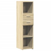 vidaXL Highboard Sonoma-Eiche 30x42,5x124 cm Holzwerkstoff