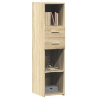 vidaXL Highboard Sonoma-Eiche 30x42,5x124 cm Holzwerkstoff