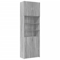 vidaXL Highboard Grau Sonoma 80x42,5x249 cm Holzwerkstoff