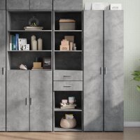 vidaXL Highboard Betongrau 45x42,5x185 cm Holzwerkstoff